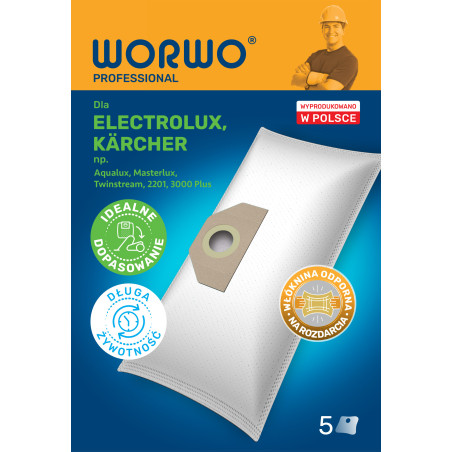 Worki do odkurzacza Electrolux, Kärcher – WORWO ELMB03