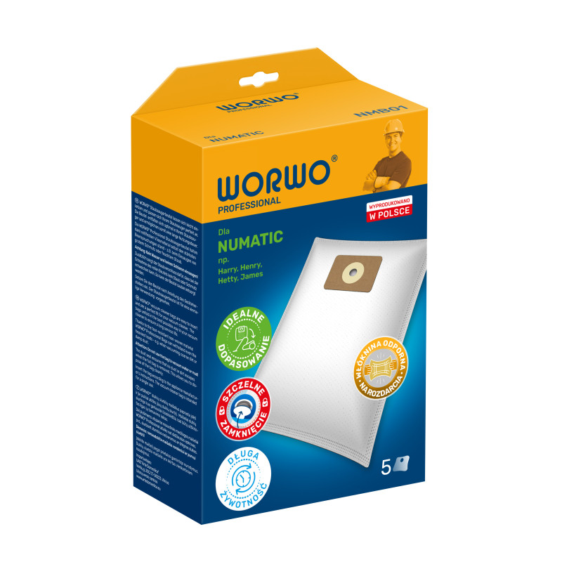 Worki do odkurzacza Numatic – WORWO NMB01