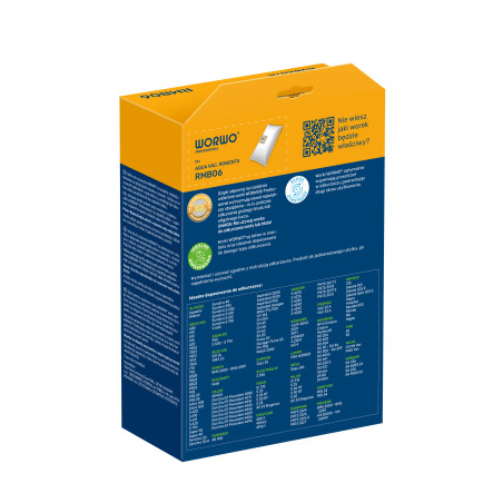 Worki do odkurzacza Aqua Vac, Rowenta – WORWO RMB06