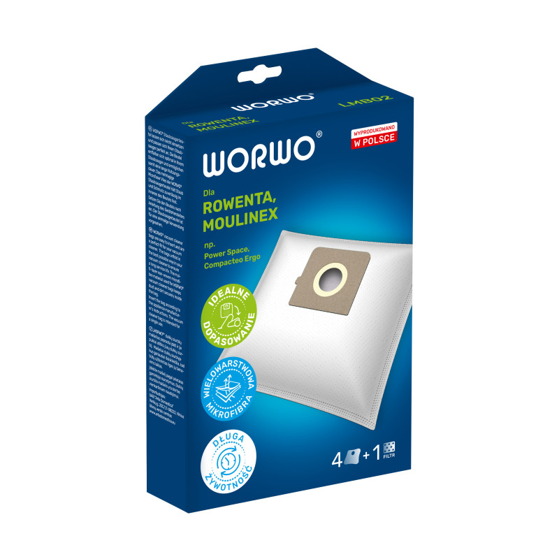 Worki do odkurzacza Rowenta, Moulinex – WORWO LMB02