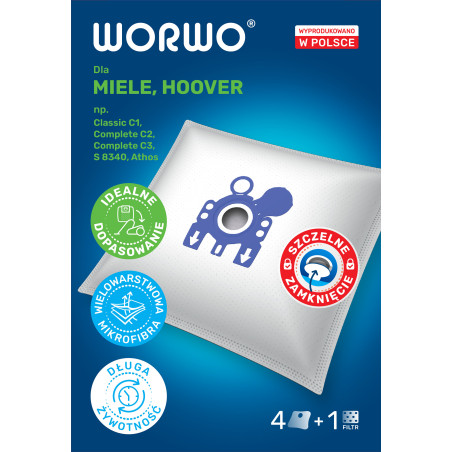 Worki do odkurzacza Miele, Hoover – WORWO MLMB01