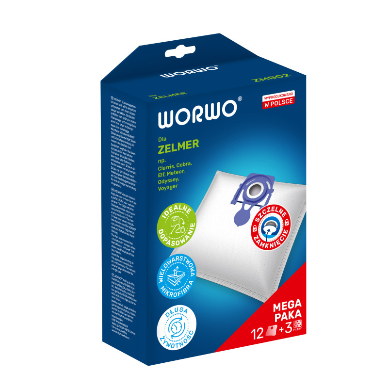 Worki do odkurzacza Zelmer – WORWO ZMB02X12