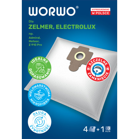 Worki do odkurzacza Zelmer, Electrolux – WORWO ZMB05