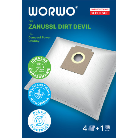 Worki do odkurzacza Zanussi, Dirt Devil – WORWO ZMB07