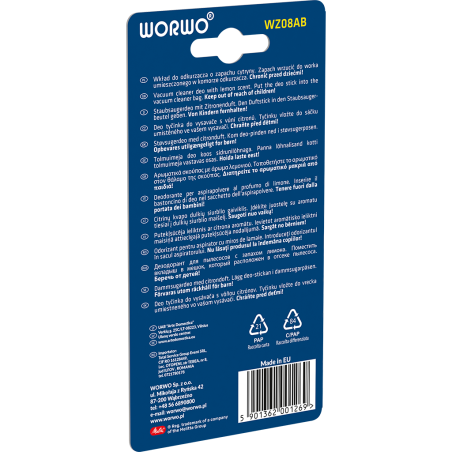 Wkład zapachowy do odkurzacza – cytryna | WORWO WZ08AB