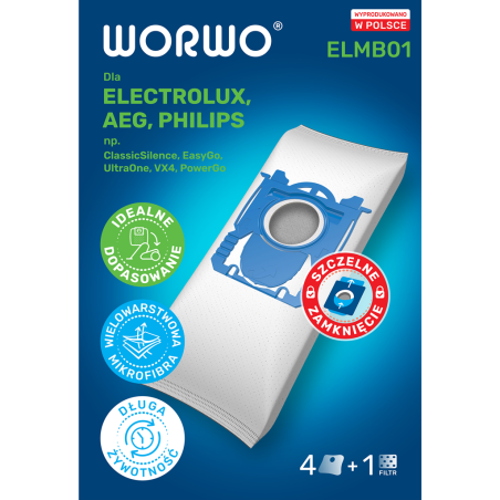 Worki do odkurzacza Electrolux, AEG, Philips – WORWO ELMB01