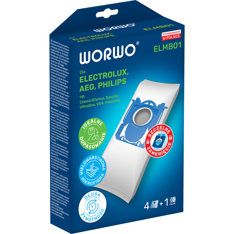 Worki do odkurzacza Electrolux, AEG, Philips – WORWO ELMB01