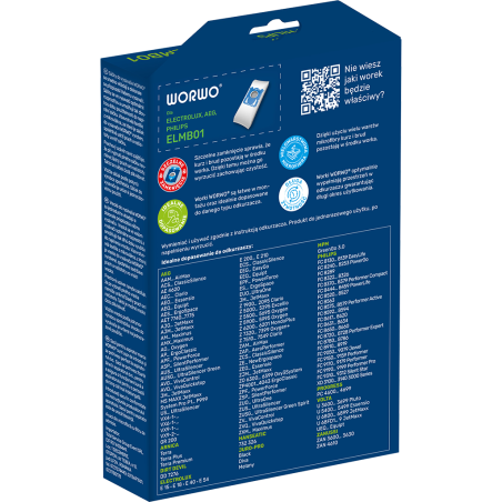 Worki do odkurzacza Electrolux, AEG, Philips – WORWO ELMB01