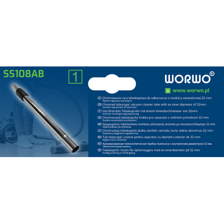 Rura teleskopowa do odkurzacza 32 mm – WORWO SS108AB