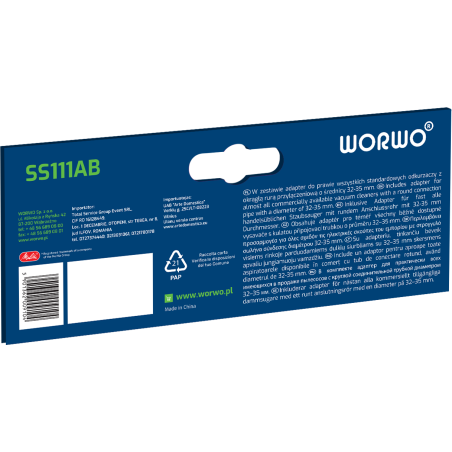 Ssawka okrągła z włosiem do odkurzacza – WORWO SS111AB